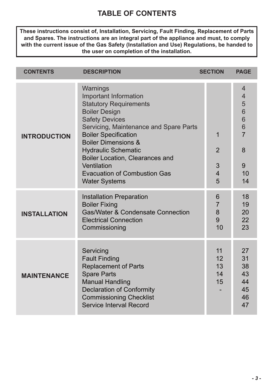 Glow-worm Ultracom hxi User Manual | Page 3 / 48