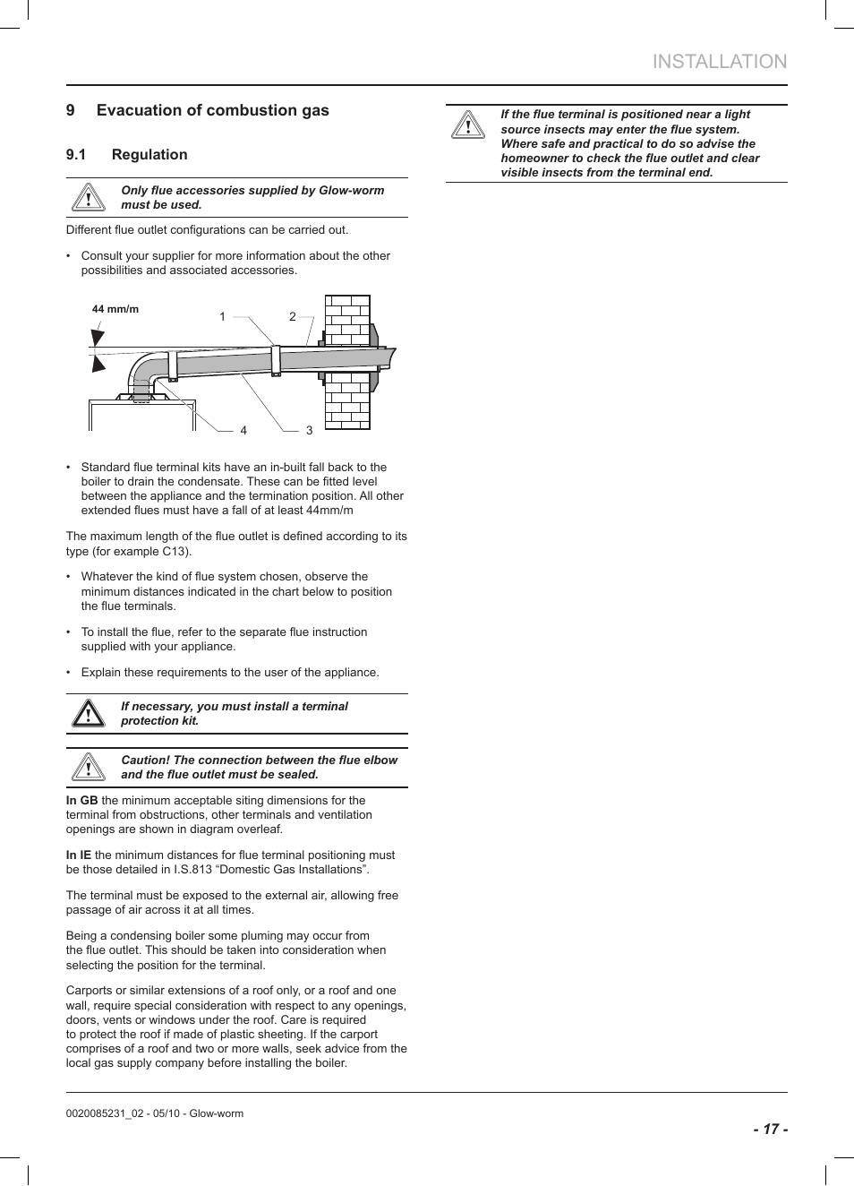 Installation | Glow-worm Ultracom2 cxi User Manual | Page 19 / 64