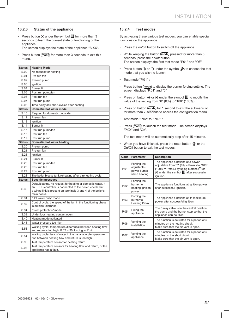 Installation | Glow-worm Ultracom2 cxi User Manual | Page 33 / 64