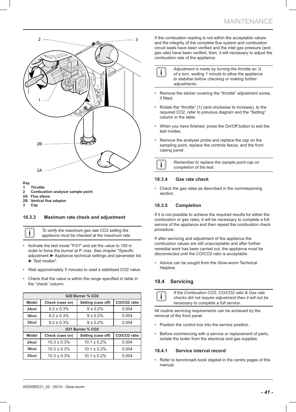 Maintenance | Glow-worm Ultracom2 cxi User Manual | Page 43 / 64