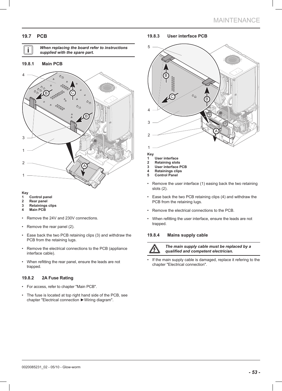 Maintenance | Glow-worm Ultracom2 cxi User Manual | Page 55 / 64