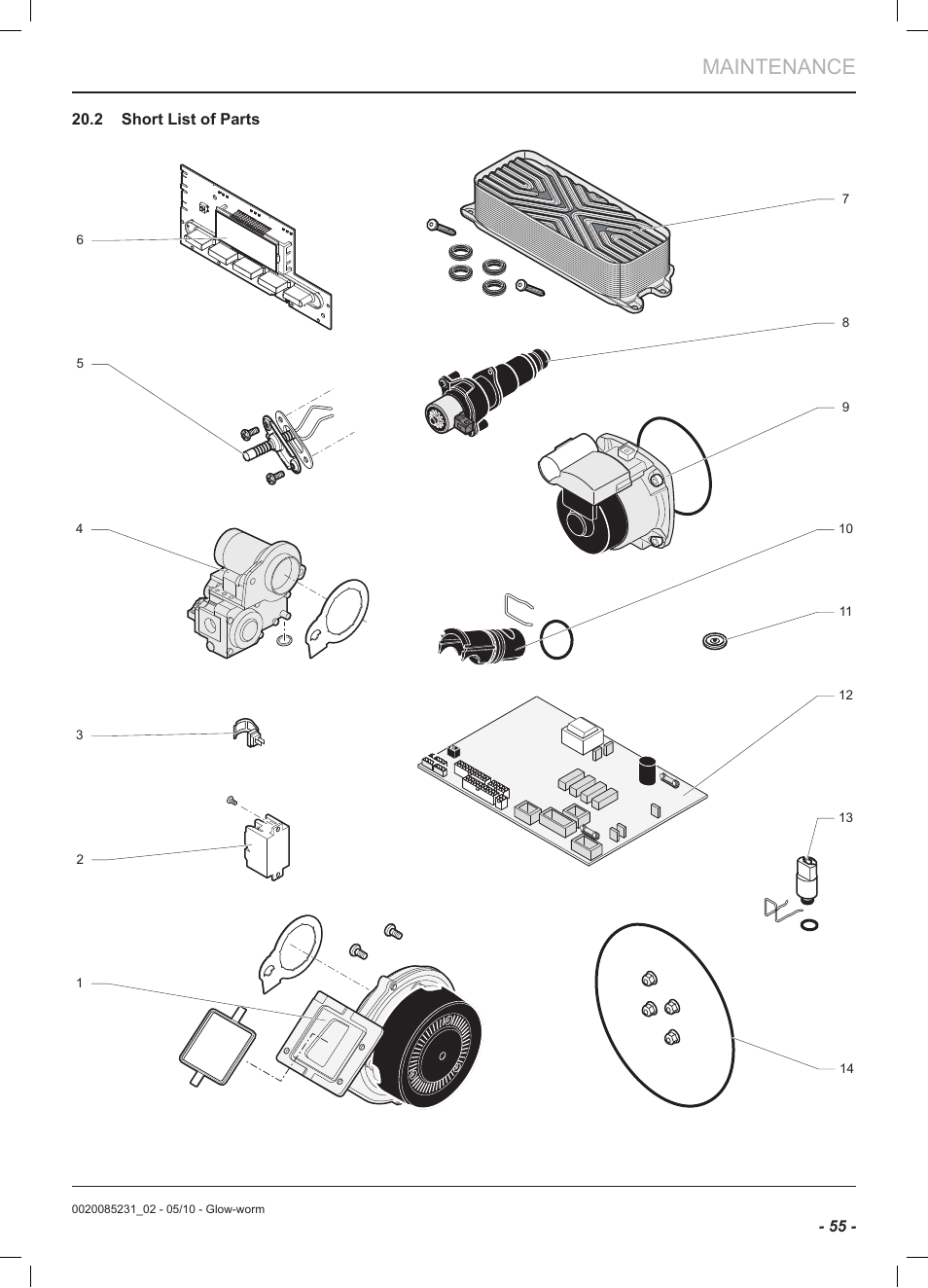 Maintenance | Glow-worm Ultracom2 cxi User Manual | Page 57 / 64