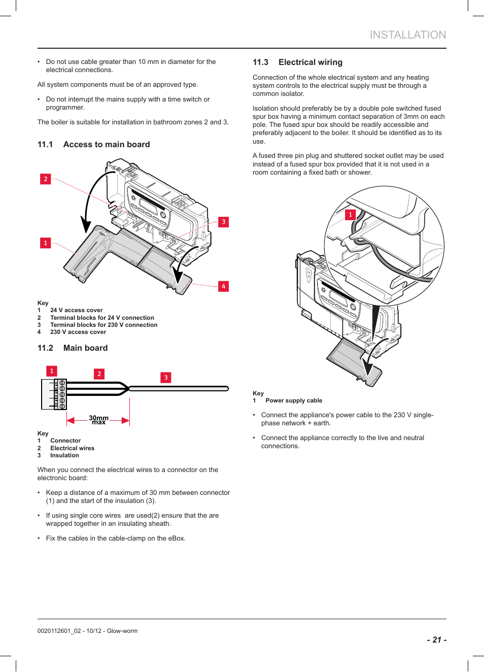 Installation | Glow-worm Ultracom2 cxi User Manual | Page 23 / 68