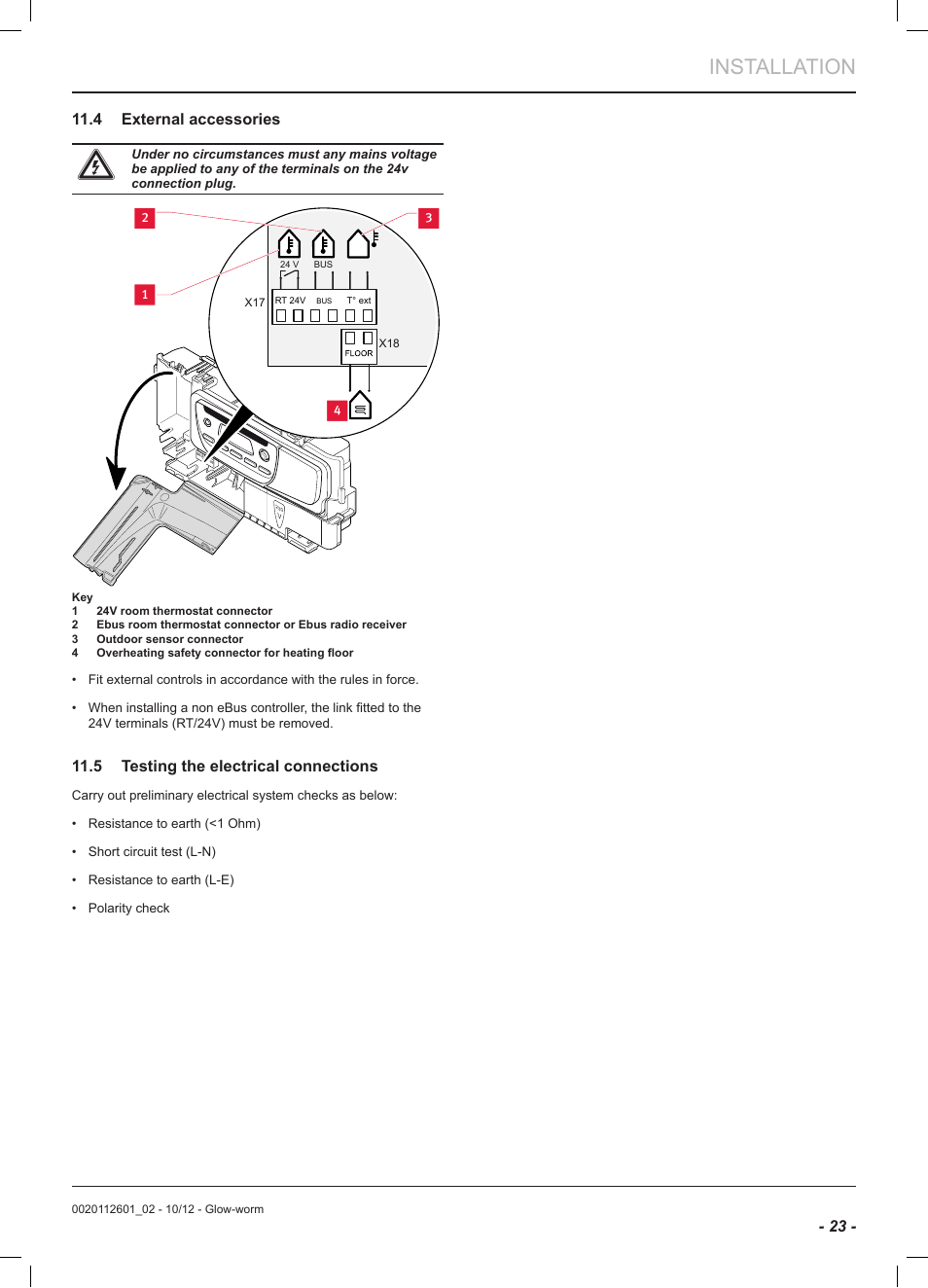 Installation | Glow-worm Ultracom2 cxi User Manual | Page 25 / 68