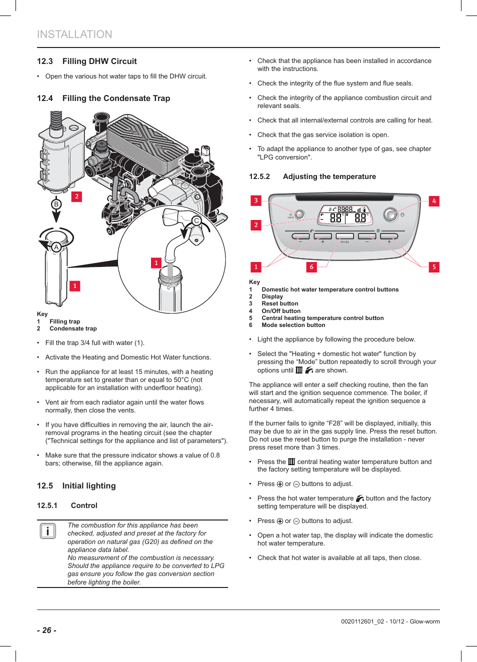 Installation | Glow-worm Ultracom2 cxi User Manual | Page 28 / 68