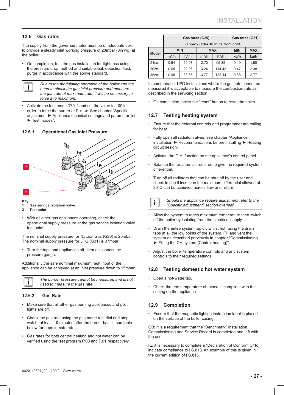 Installation | Glow-worm Ultracom2 cxi User Manual | Page 29 / 68