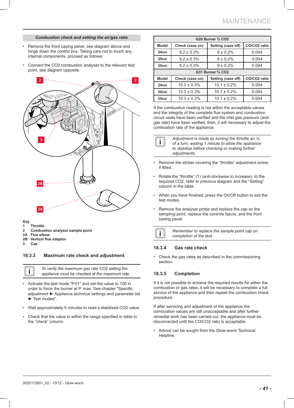 Maintenance | Glow-worm Ultracom2 cxi User Manual | Page 43 / 68