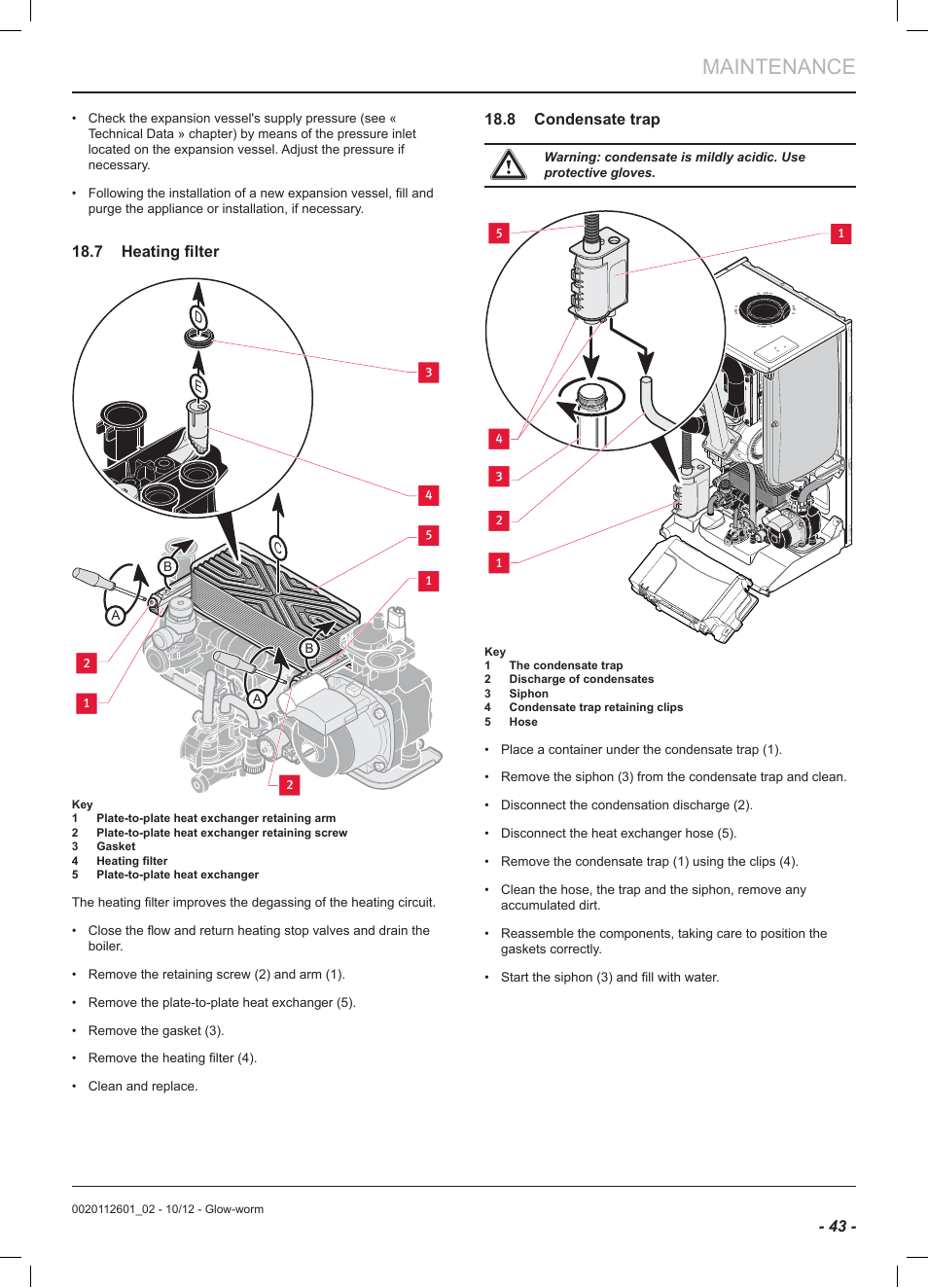 Maintenance | Glow-worm Ultracom2 cxi User Manual | Page 45 / 68