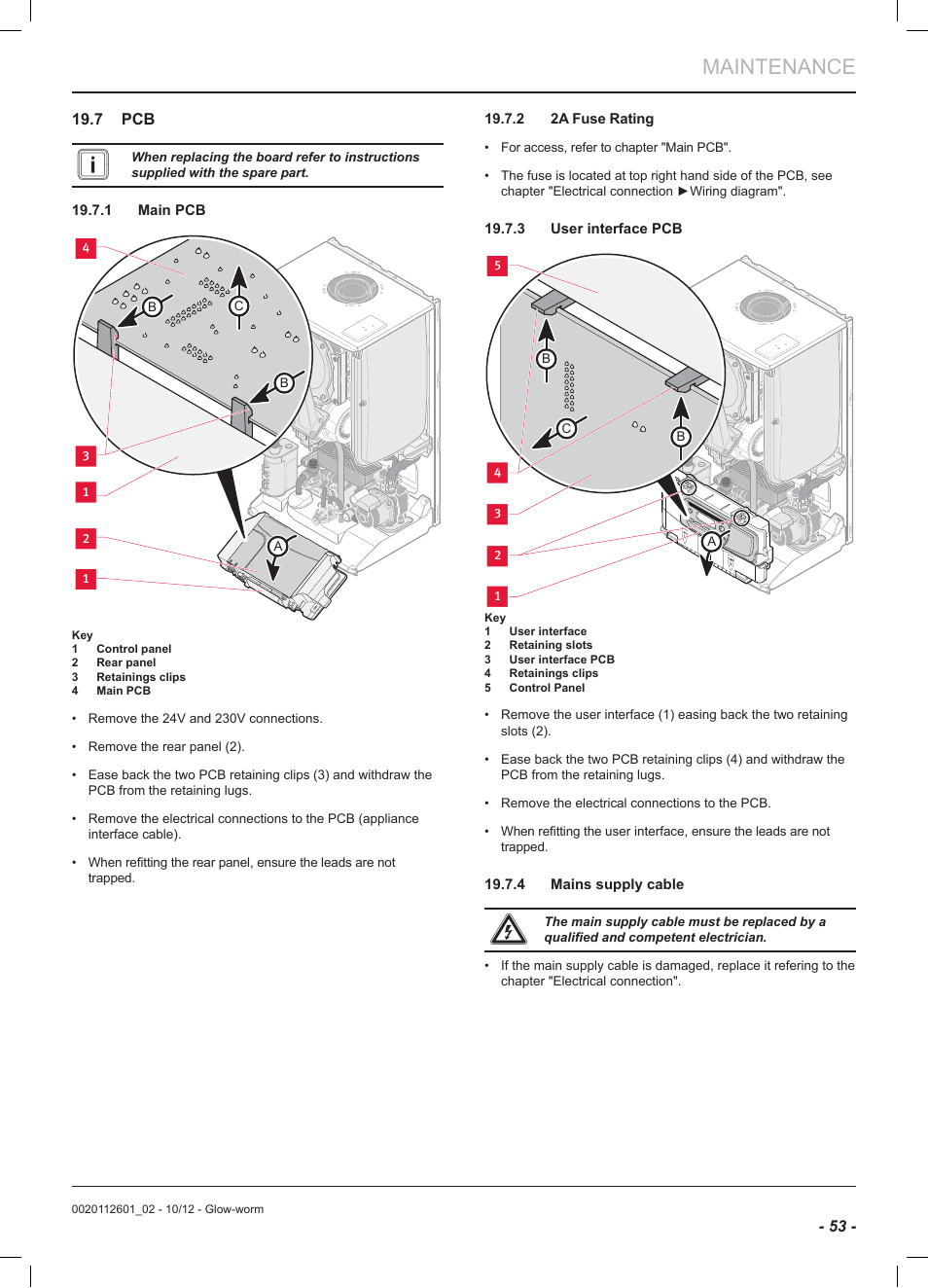 Maintenance | Glow-worm Ultracom2 cxi User Manual | Page 55 / 68