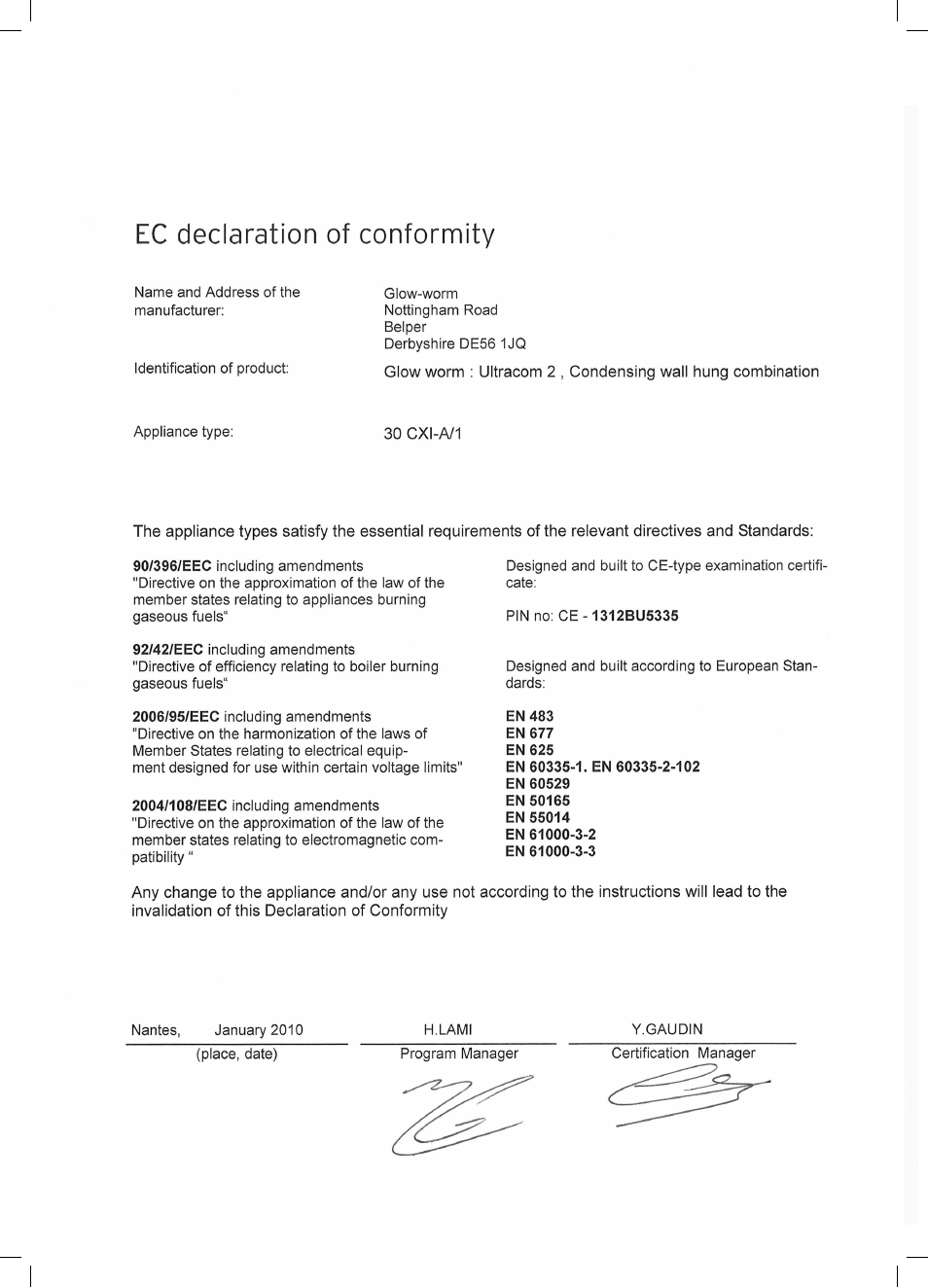 Glow-worm Ultracom2 cxi User Manual | Page 60 / 68