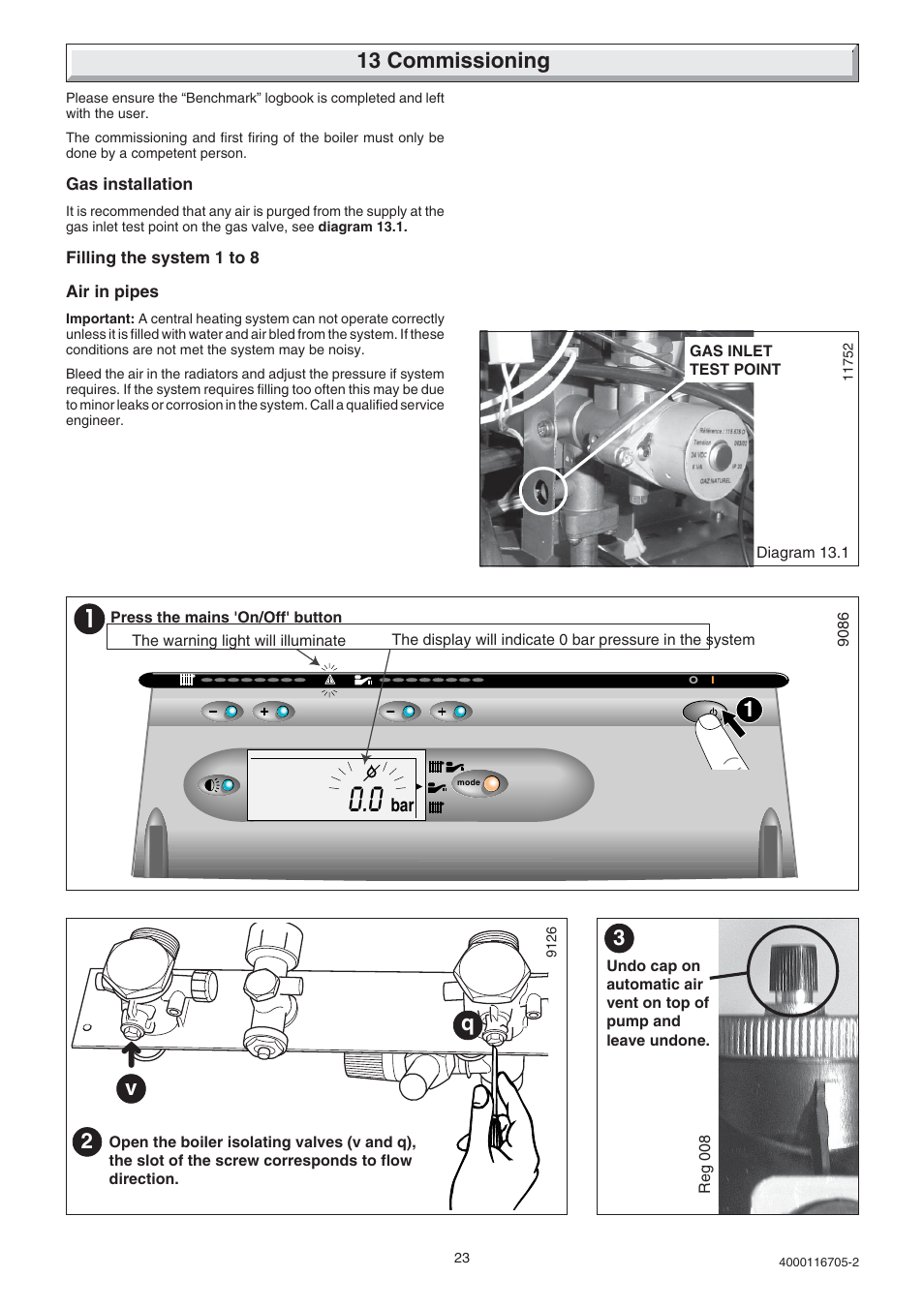 13 commissioning, Vq 2 | Glow-worm Xtramax User Manual | Page 23 / 44