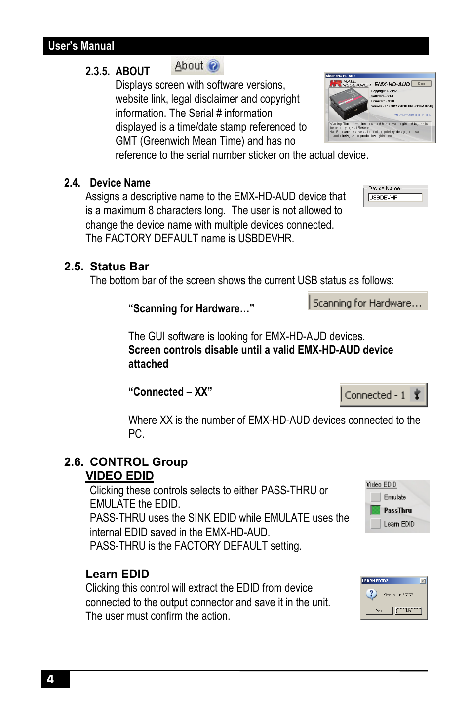 Hall Research EMX-HD-AUD User Manual | Page 6 / 12