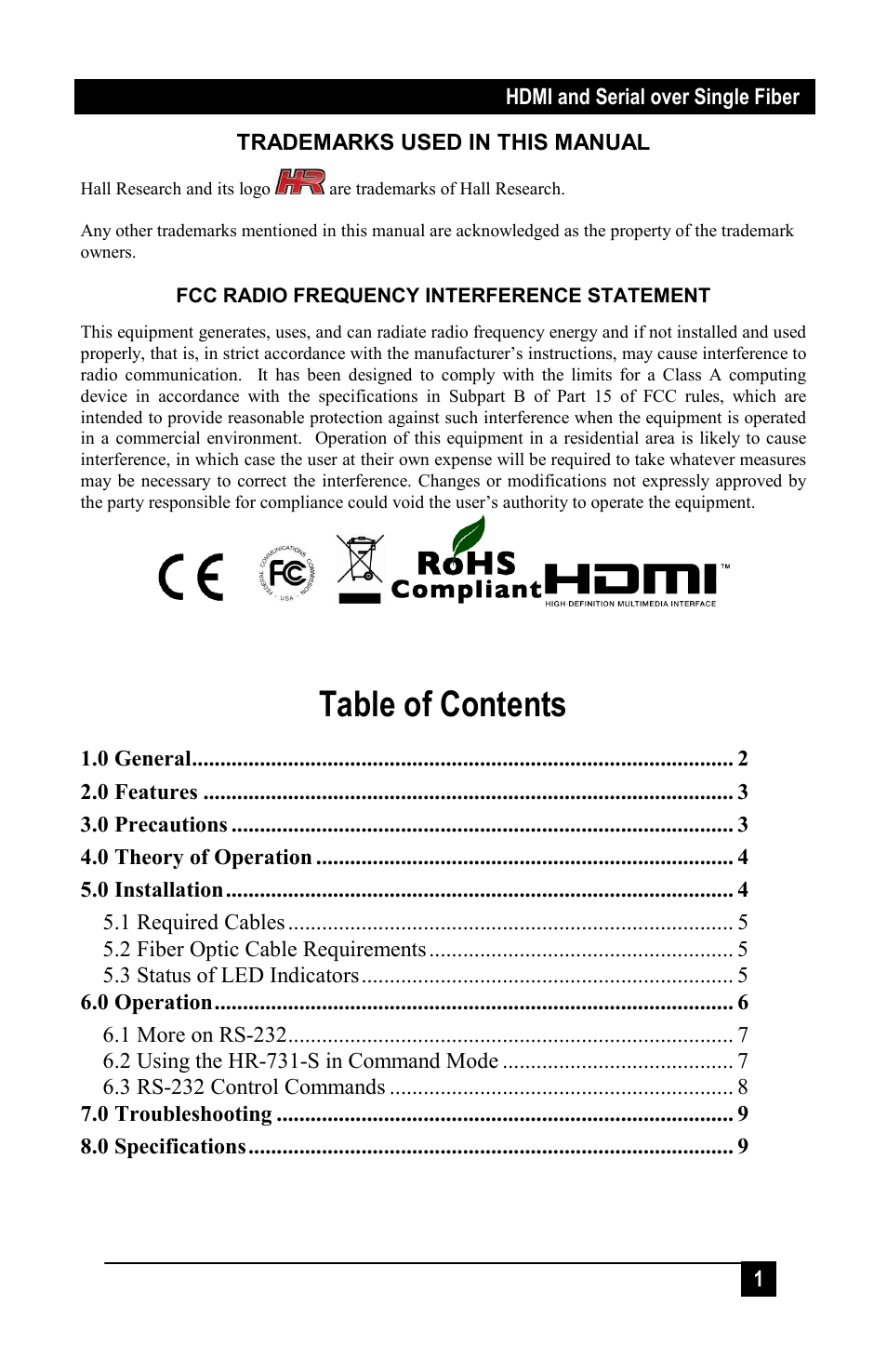 Hall Research HR-731-S User Manual | Page 3 / 13