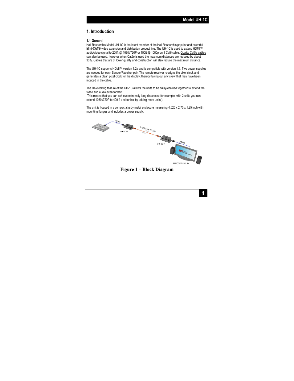Hall Research UH-1C User Manual | Page 3 / 8