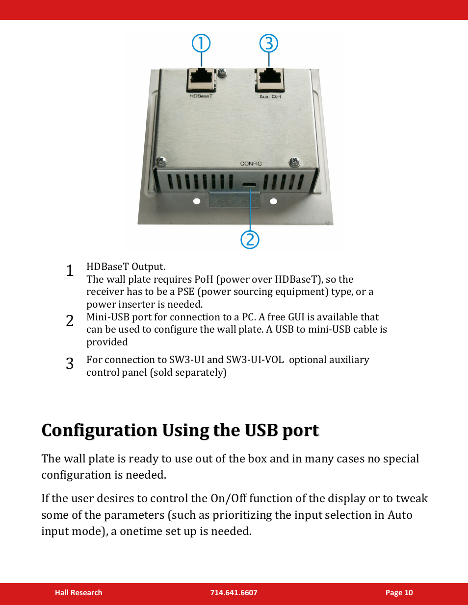 Hall Research UHBX-SW3-WP User Manual | Page 10 / 12