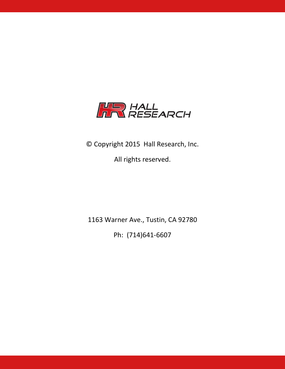 Hall Research UHBX-SW3-WP User Manual | Page 12 / 12