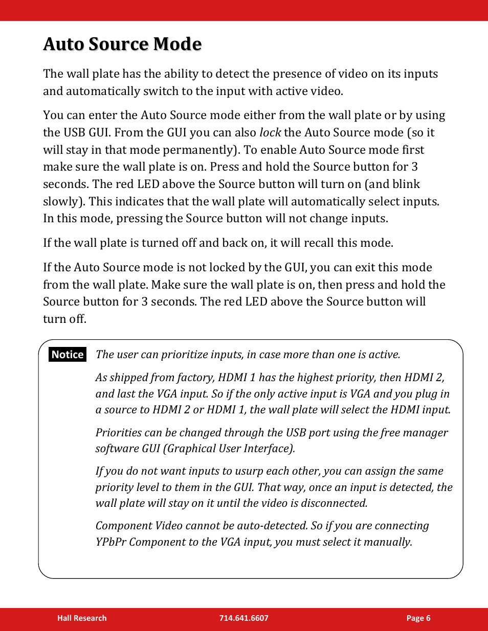 Hall Research UHBX-SW3-WP User Manual | Page 6 / 12