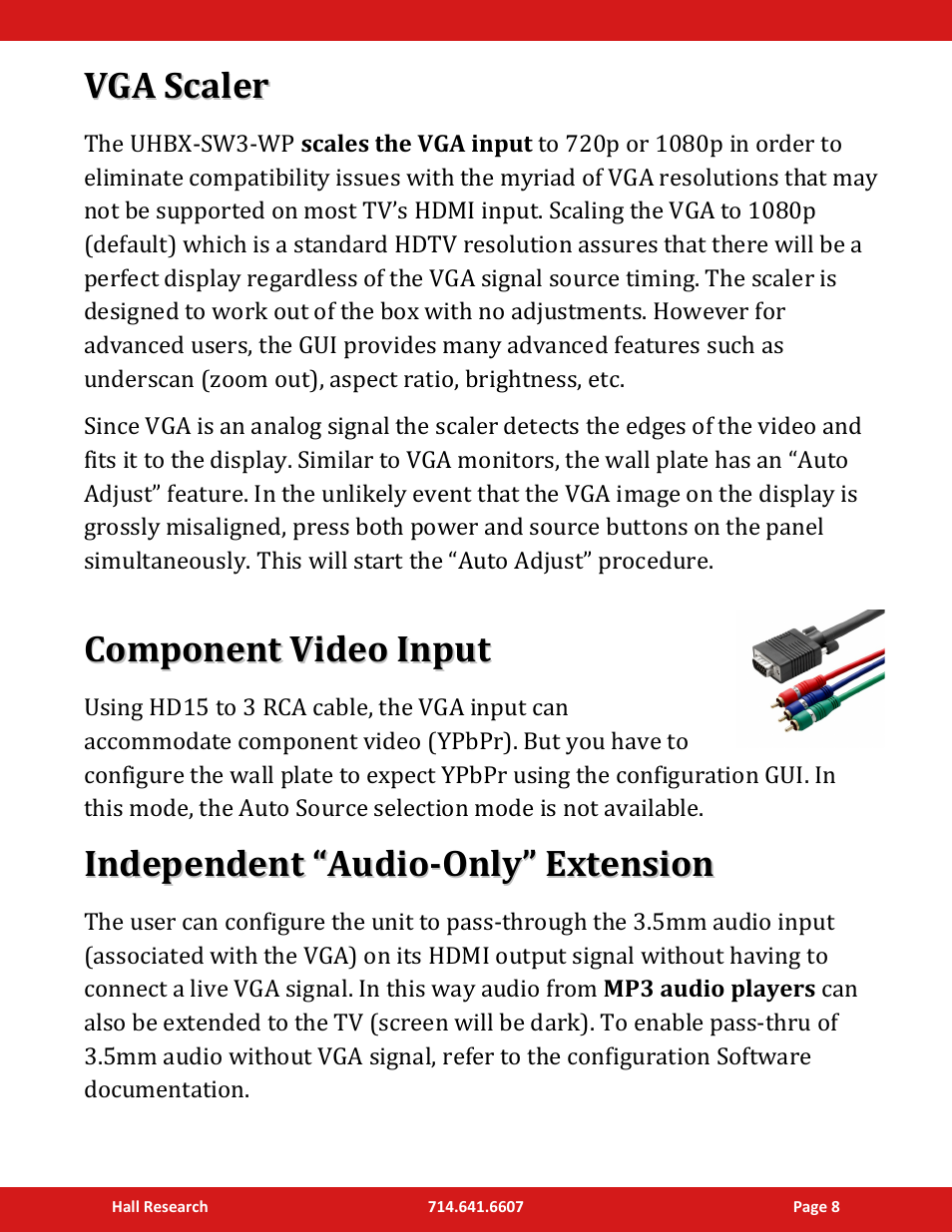 Hall Research UHBX-SW3-WP User Manual | Page 8 / 12