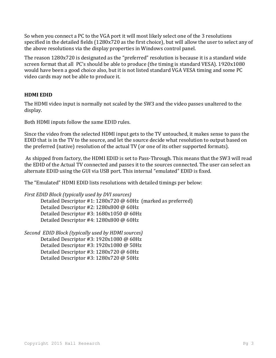 Hall Research UHBX-SW3-WP User Manual | Page 3 / 3