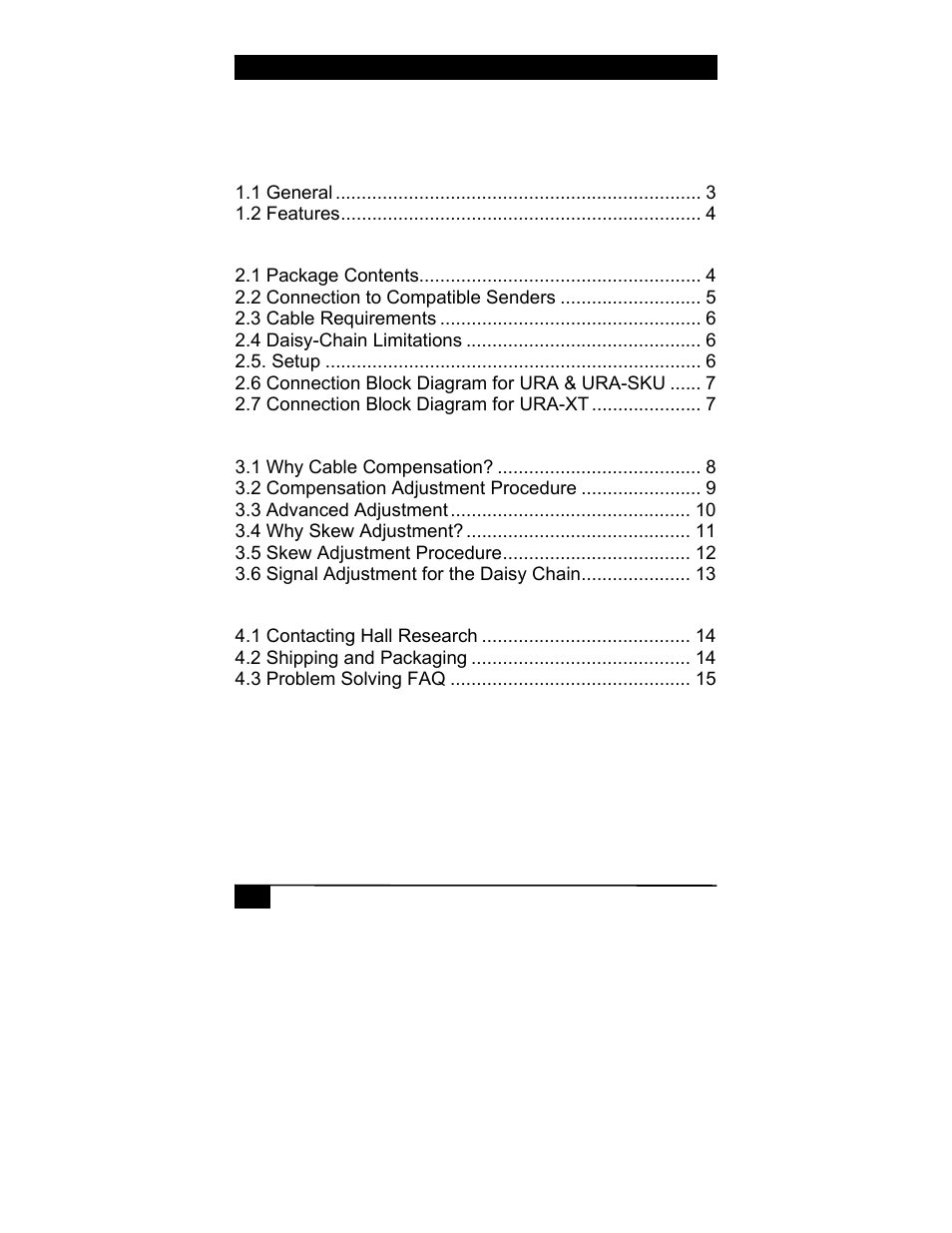 Hall Research URA-XT User Manual | Page 4 / 20