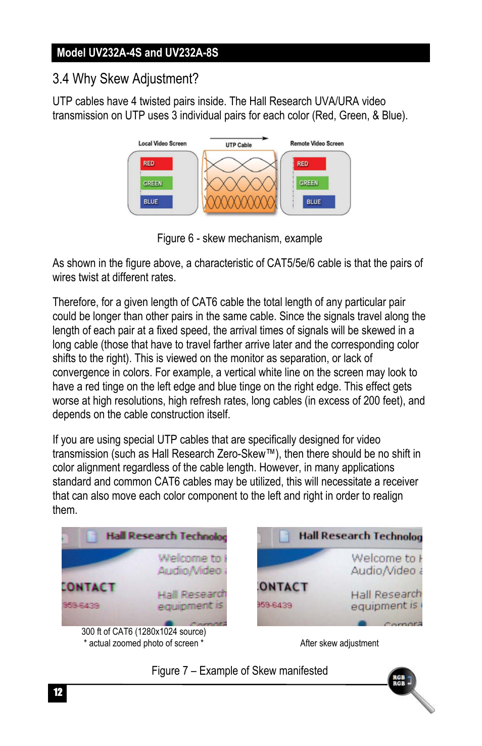 4 why skew adjustment | Hall Research UV232A-8S User Manual | Page 14 / 20