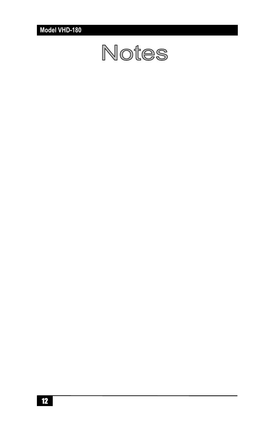 Hall Research VHD-180 User Manual | Page 14 / 16