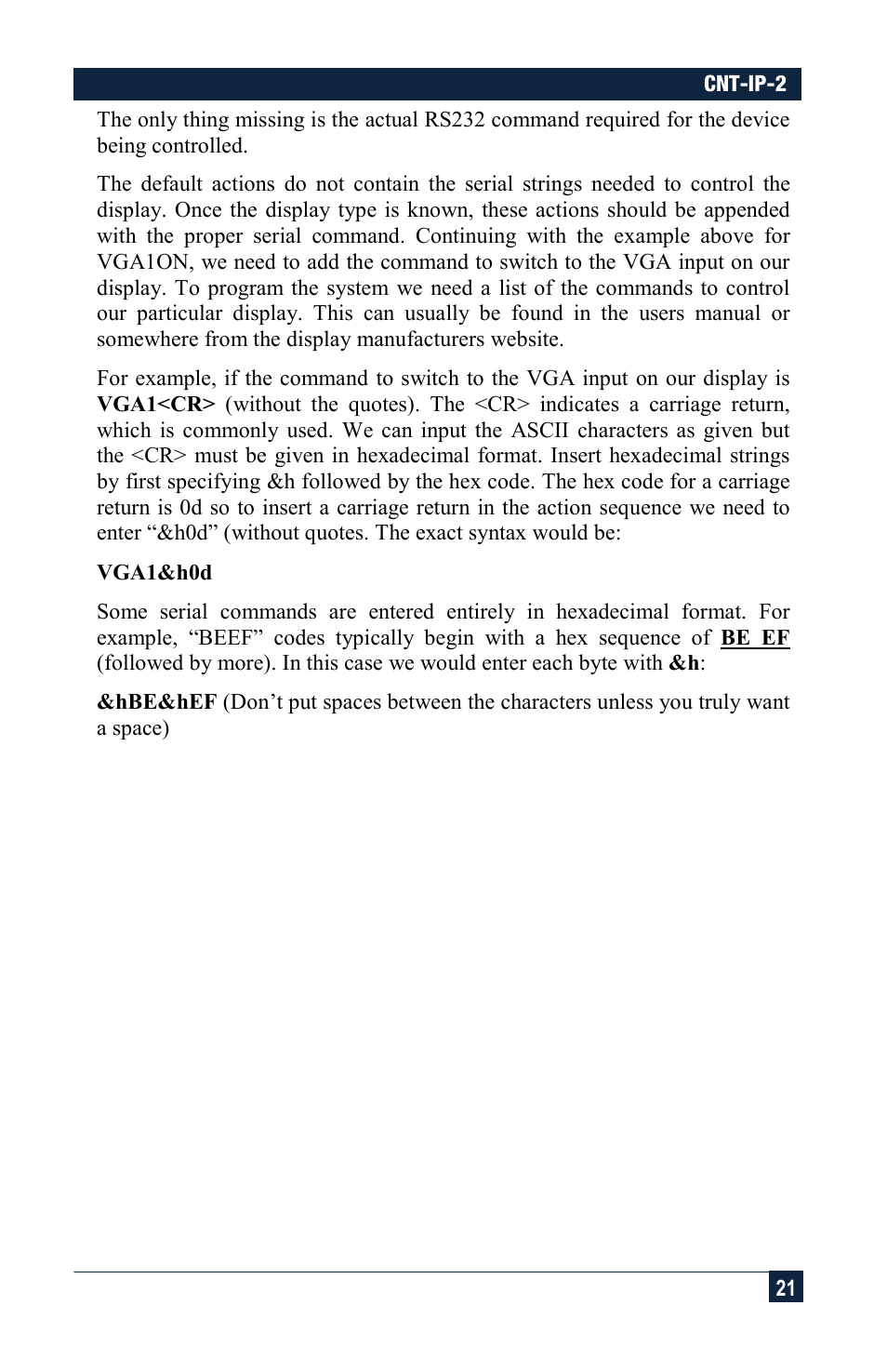 Hall Research CNT-IP-2 User Manual | Page 21 / 29