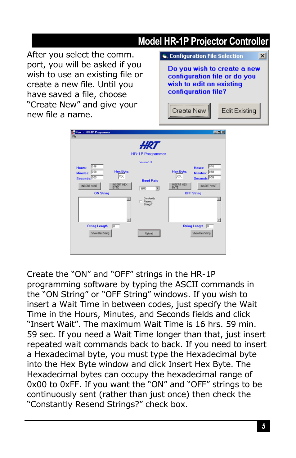 Model hr-1p projector controller | Hall Research HR-1P User Manual | Page 5 / 12