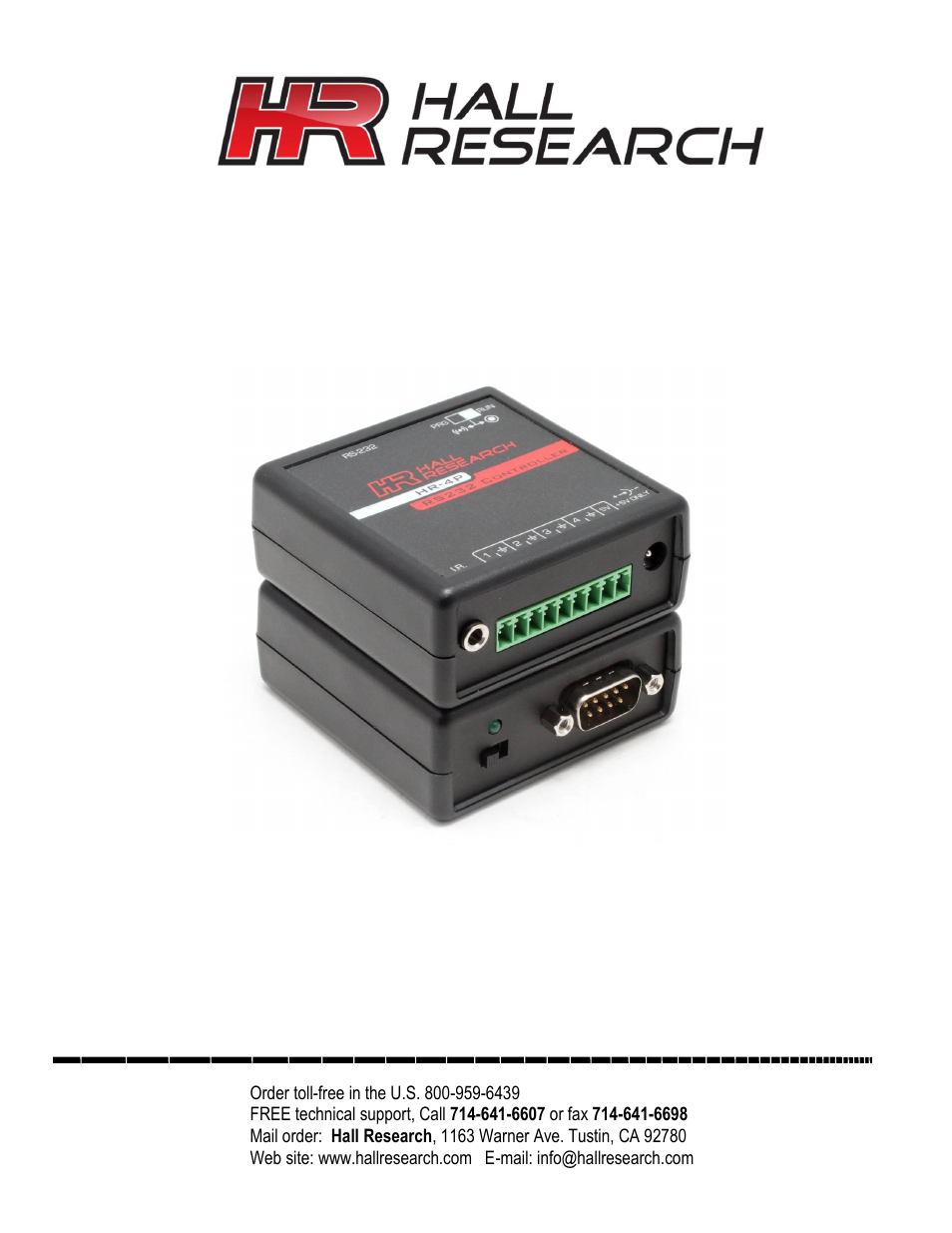 Hall Research HR-4P User Manual | 15 pages