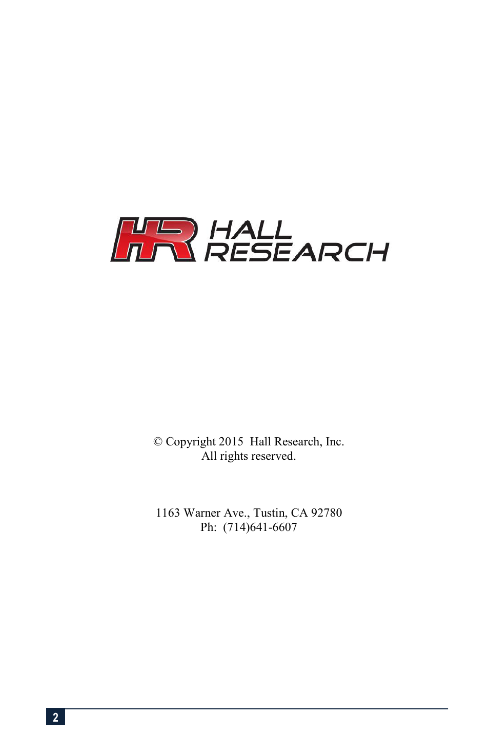 Hall Research SC-12BT User Manual | Page 16 / 16