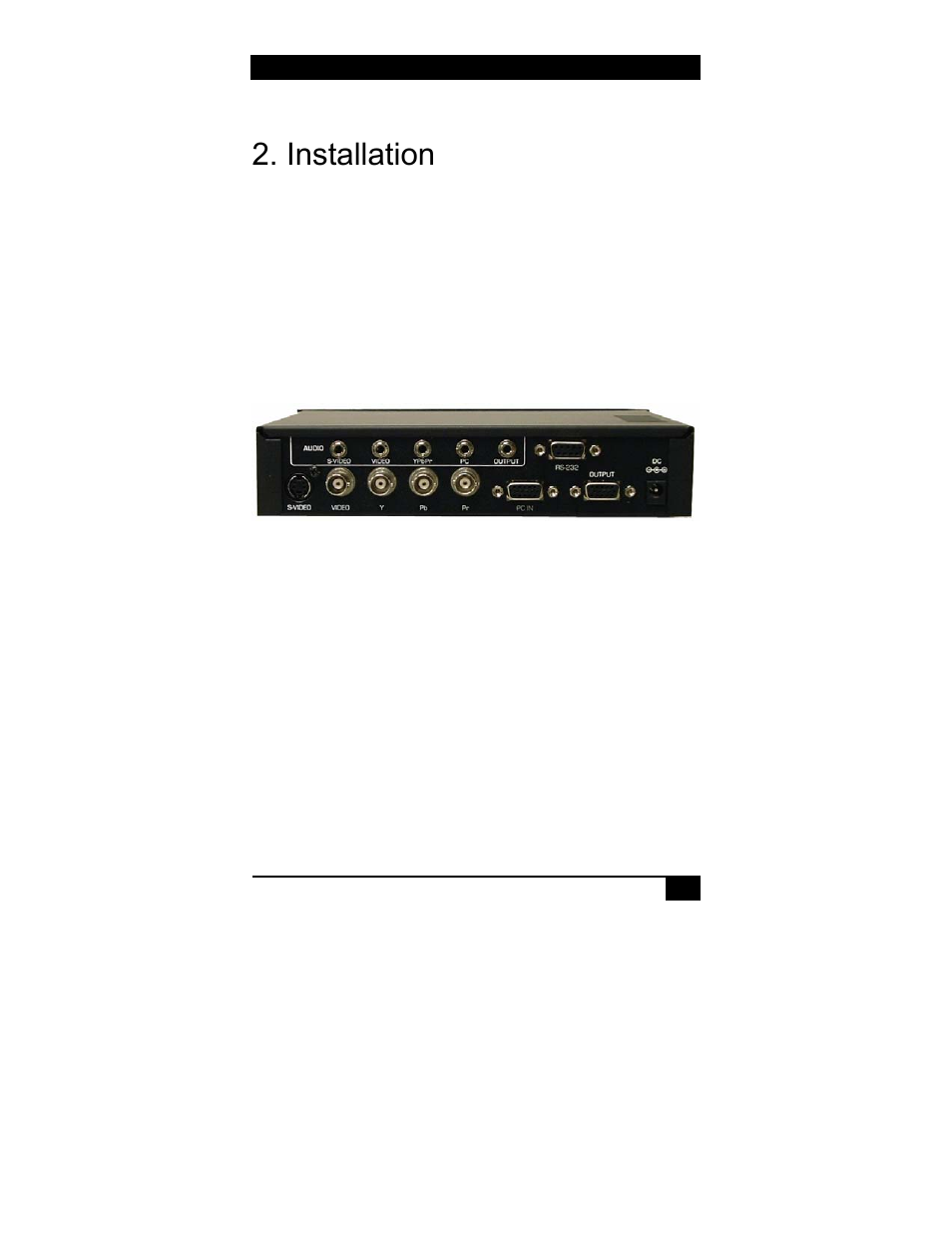 Installation | Hall Research TVB-400A User Manual | Page 7 / 20
