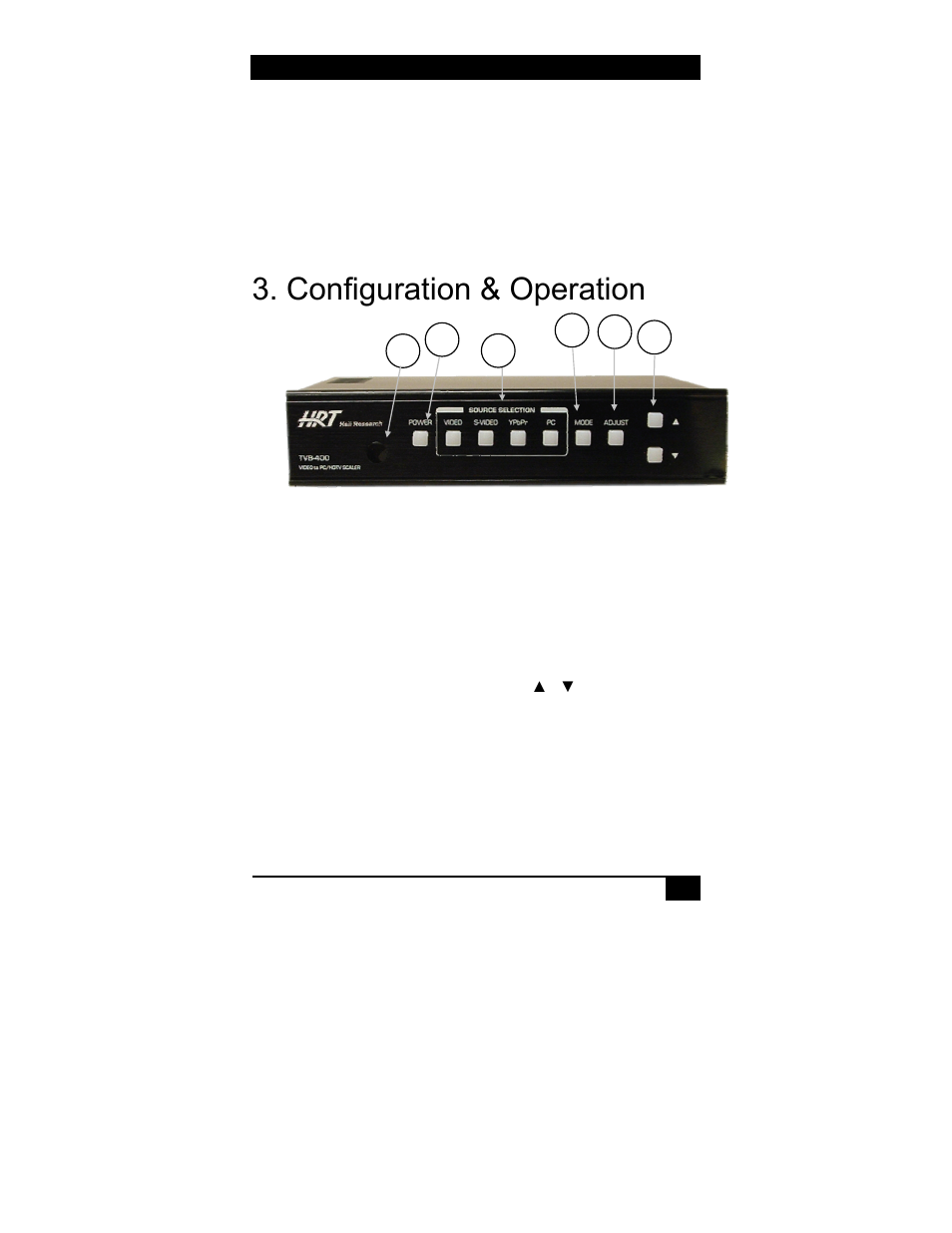 Configuration & operation | Hall Research TVB-400A User Manual | Page 9 / 20