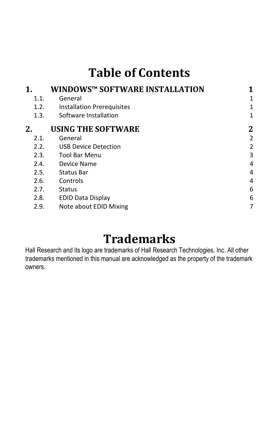 Hall Research VSA-HA-DP User Manual | Page 2 / 12