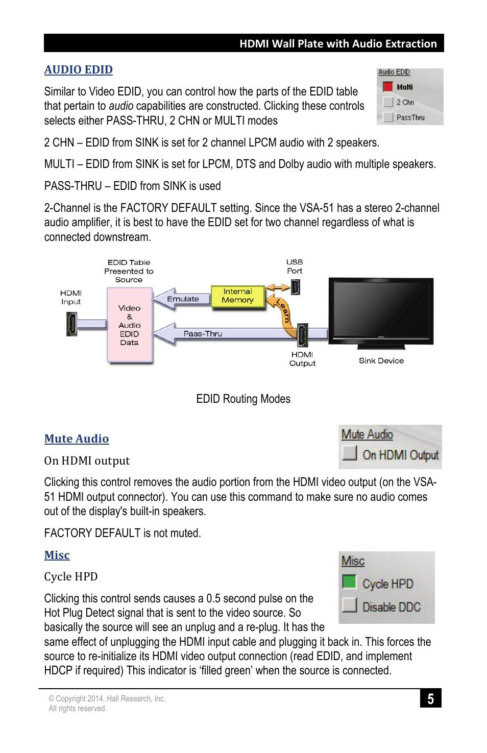 Hall Research VSA-HA-DP User Manual | Page 7 / 12