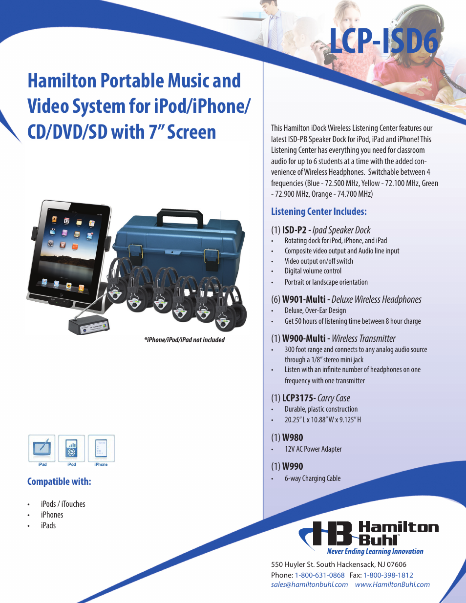 Hamilton Buhl LCP-ISD6 User Manual | 1 page