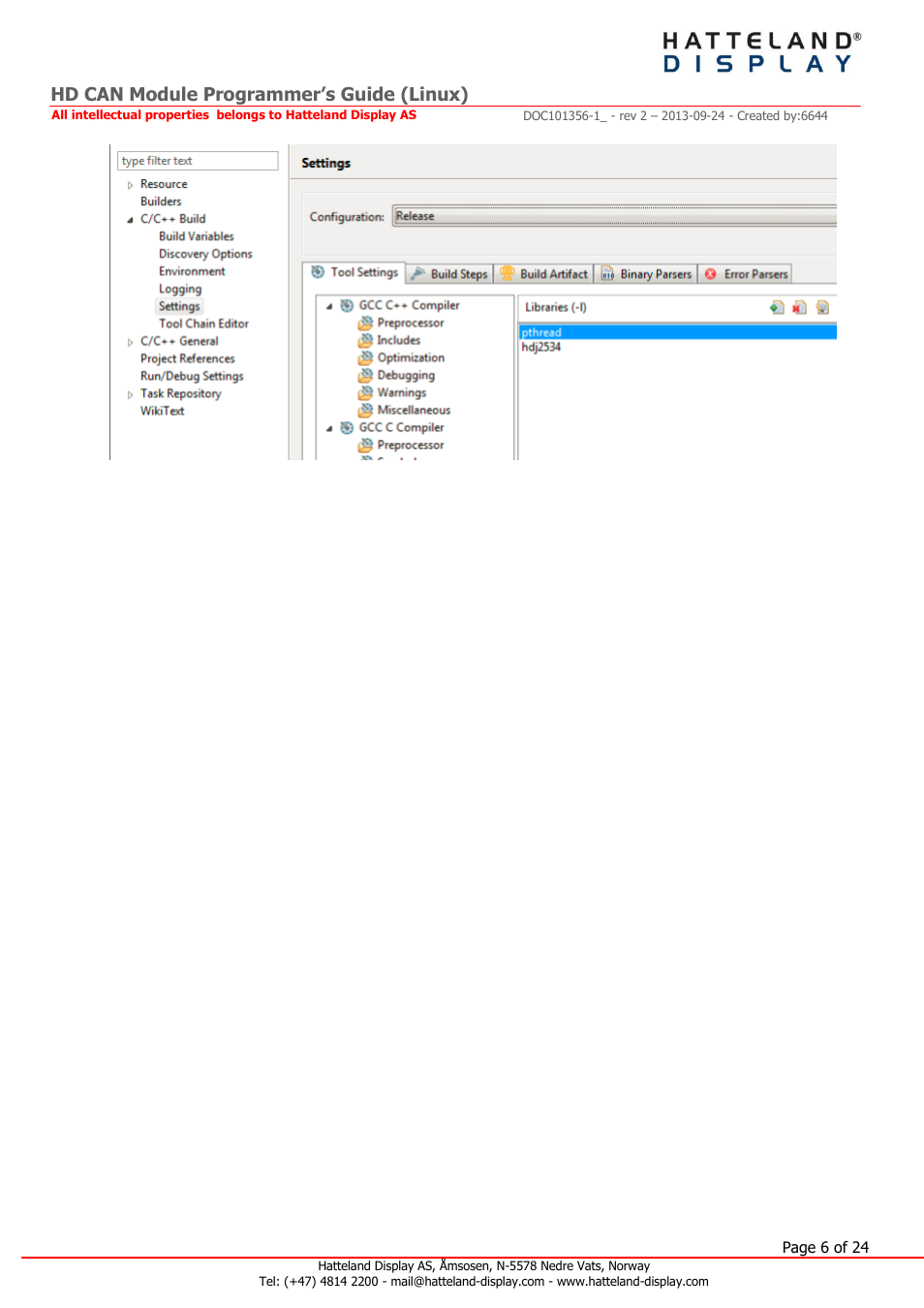 Hd can module programmer’s guide (linux) | Hatteland Display HT B22 (Fanless) User Manual | Page 6 / 24