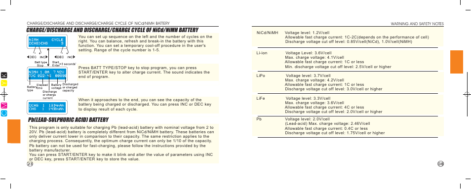 Pb(lead-sulphuric acid) battery | Imaxrc B6-TWINS User Manual | Page 9 / 16