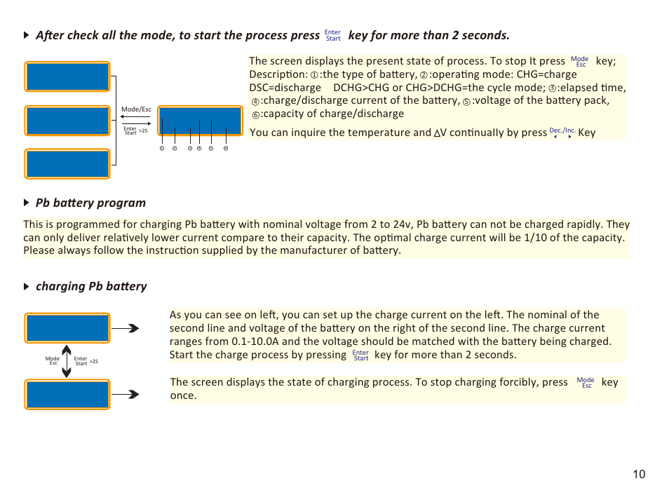 Pb battery program charging pb battery | Imaxrc B606-AC-PRO User Manual | Page 13 / 20