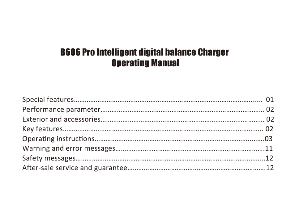 Imaxrc B606-AC-PRO User Manual | Page 3 / 20