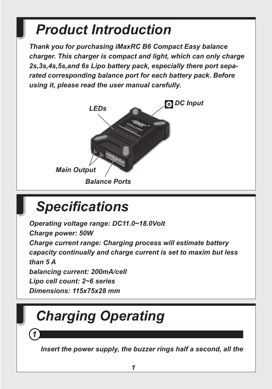 Imaxrc B6-Compact User Manual | Page 3 / 16