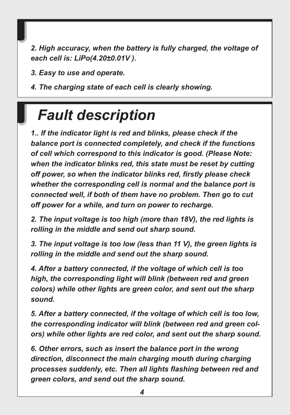 Fault description | Imaxrc B6-Compact User Manual | Page 6 / 16