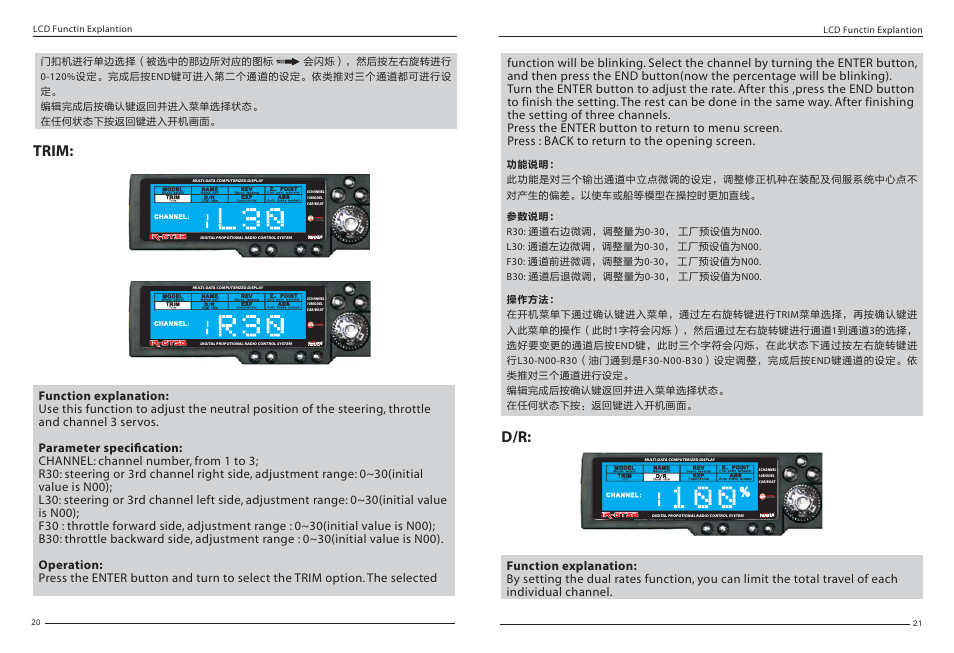 Ir-gt3b manual-12, Trim: d/r | Imaxrc IR-GT3B User Manual | Page 12 / 16