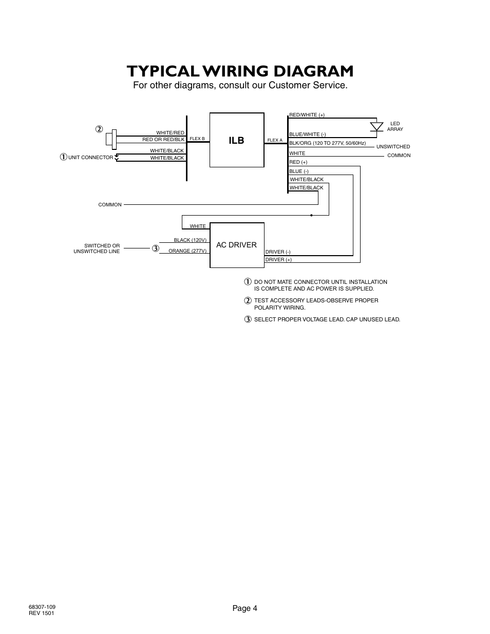 Typical wiring diagram, For other diagrams, consult our customer service, Ùilb | IOTA ILB-CP12 User Manual | Page 4 / 5