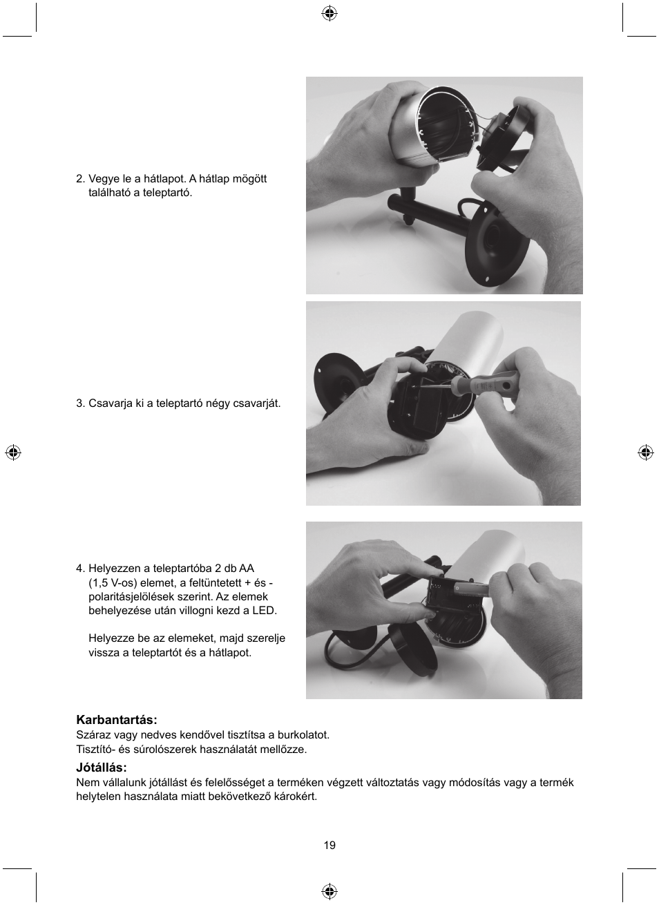 Konig Electronic Dummy outdoor camera User Manual | Page 19 / 41