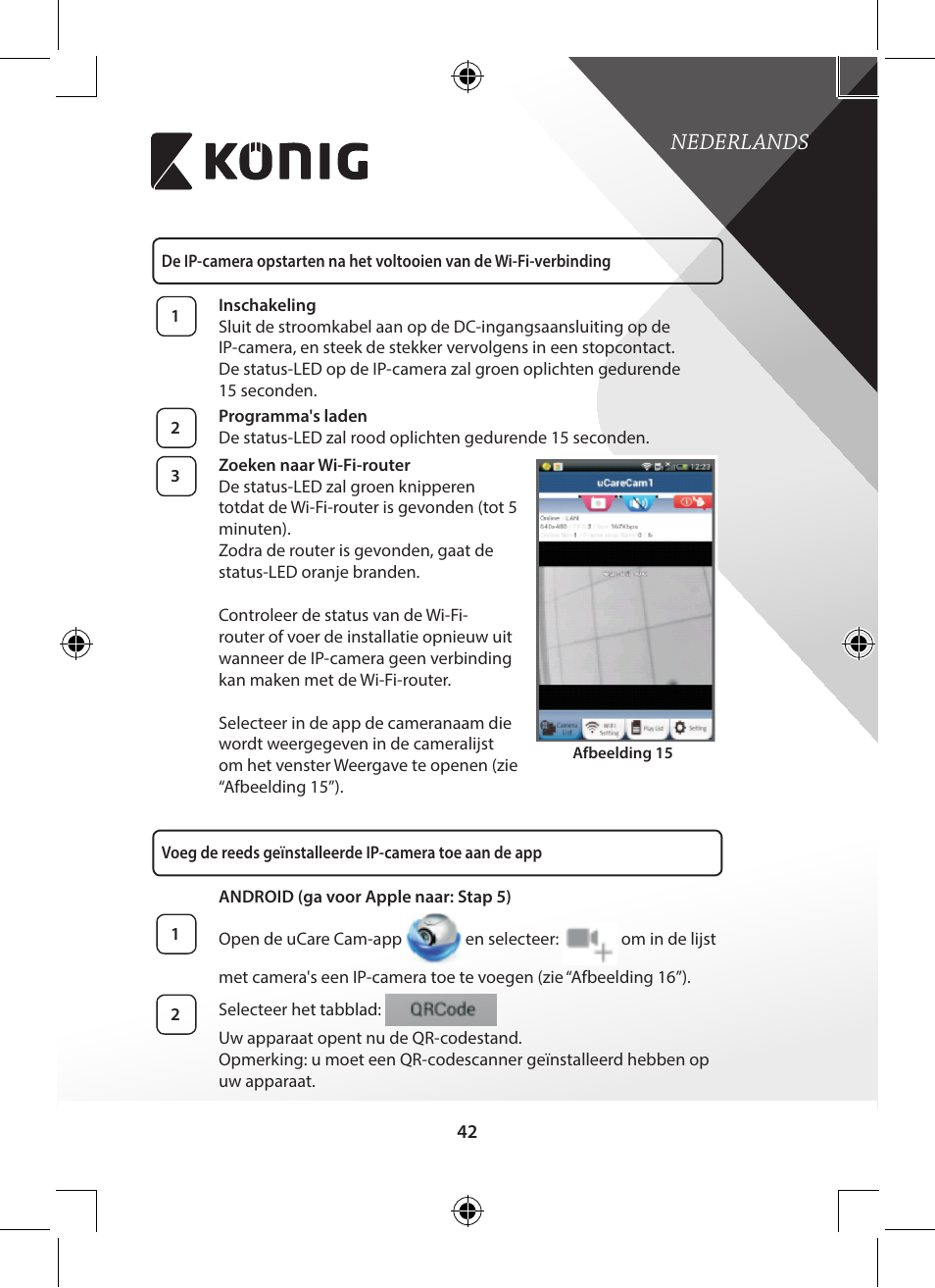 Nederlands | Konig Electronic Outdoor IP camera remote video surveillance User Manual | Page 42 / 281