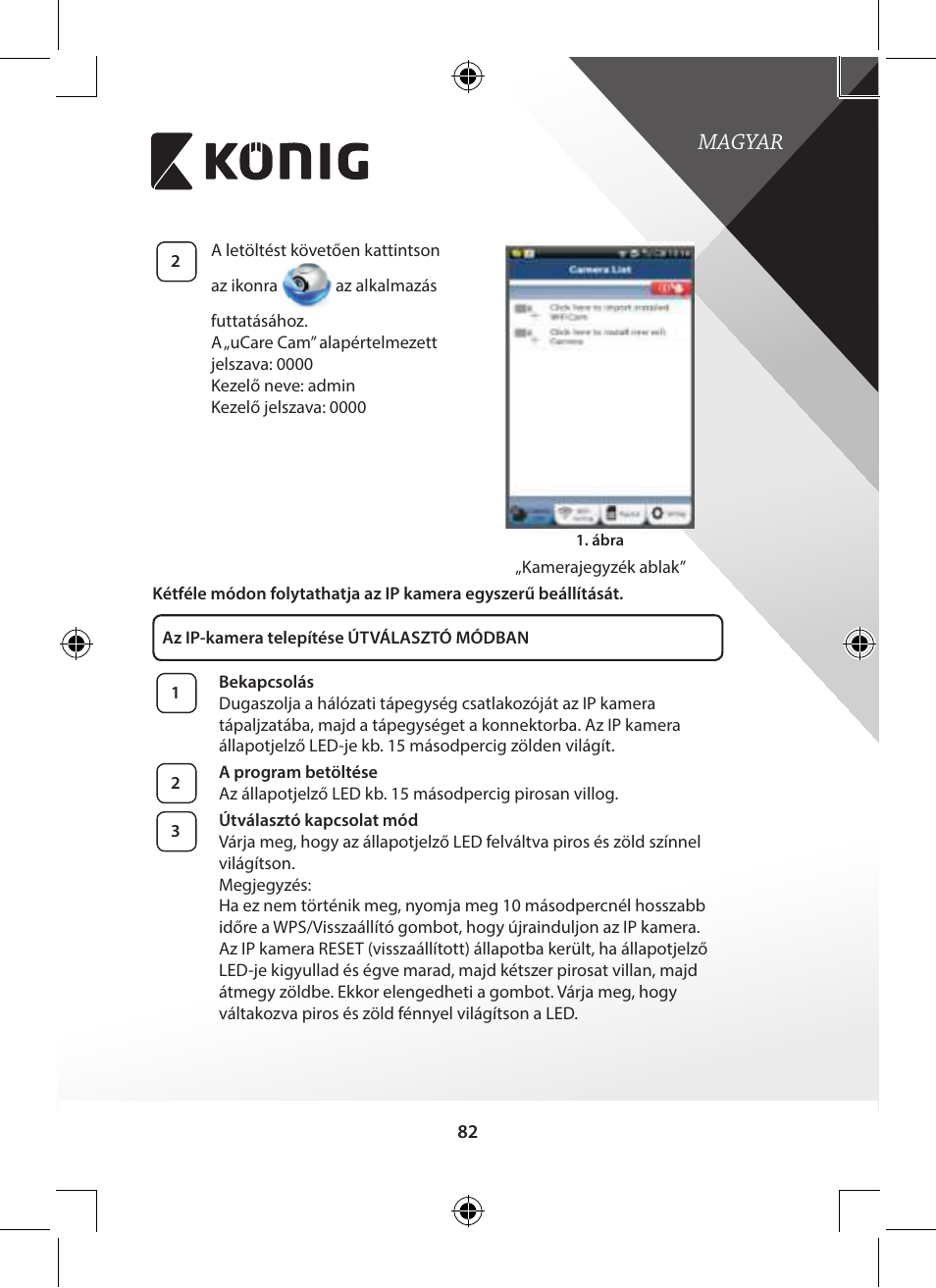 Magyar | Konig Electronic Outdoor IP camera remote video surveillance User Manual | Page 82 / 281