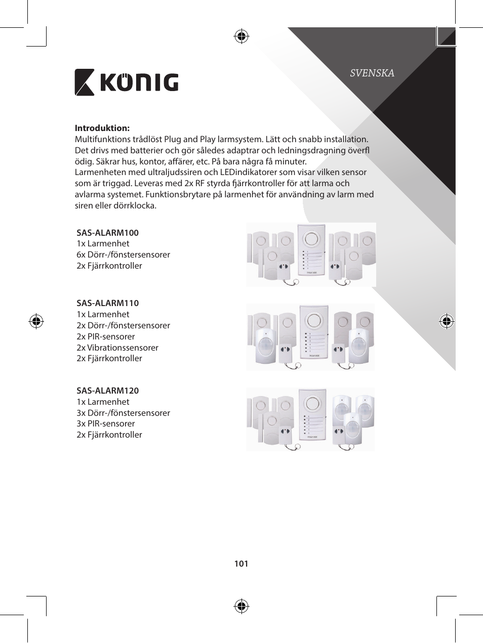 Konig Electronic Wireless alarm system User Manual | Page 101 / 276