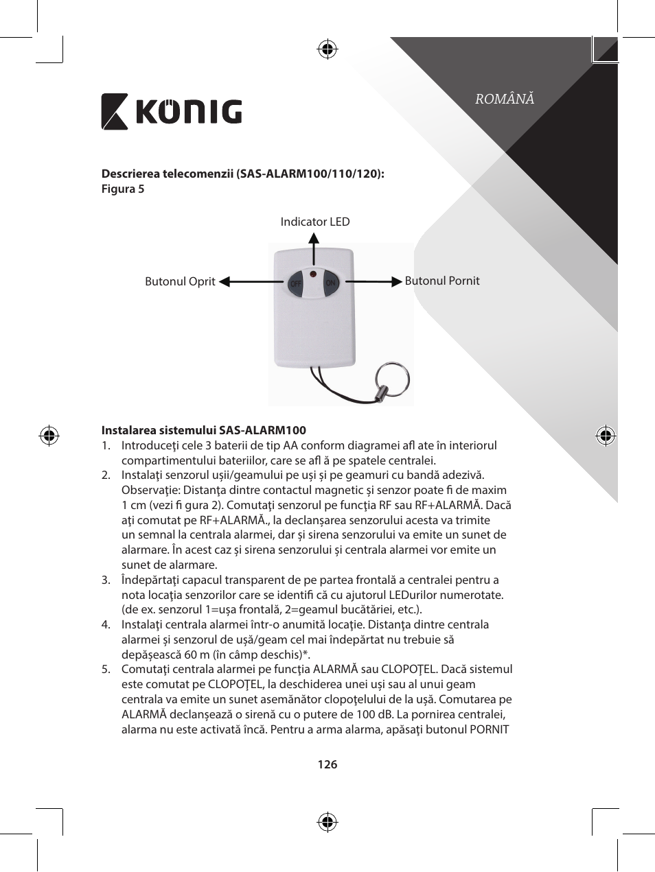 Konig Electronic Wireless alarm system User Manual | Page 126 / 276