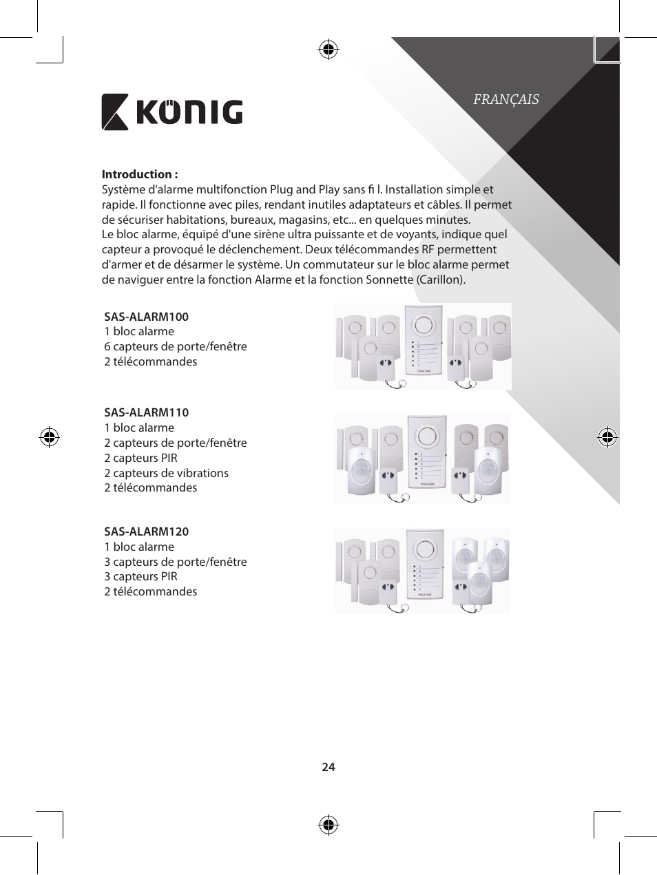 Konig Electronic Wireless alarm system User Manual | Page 24 / 276