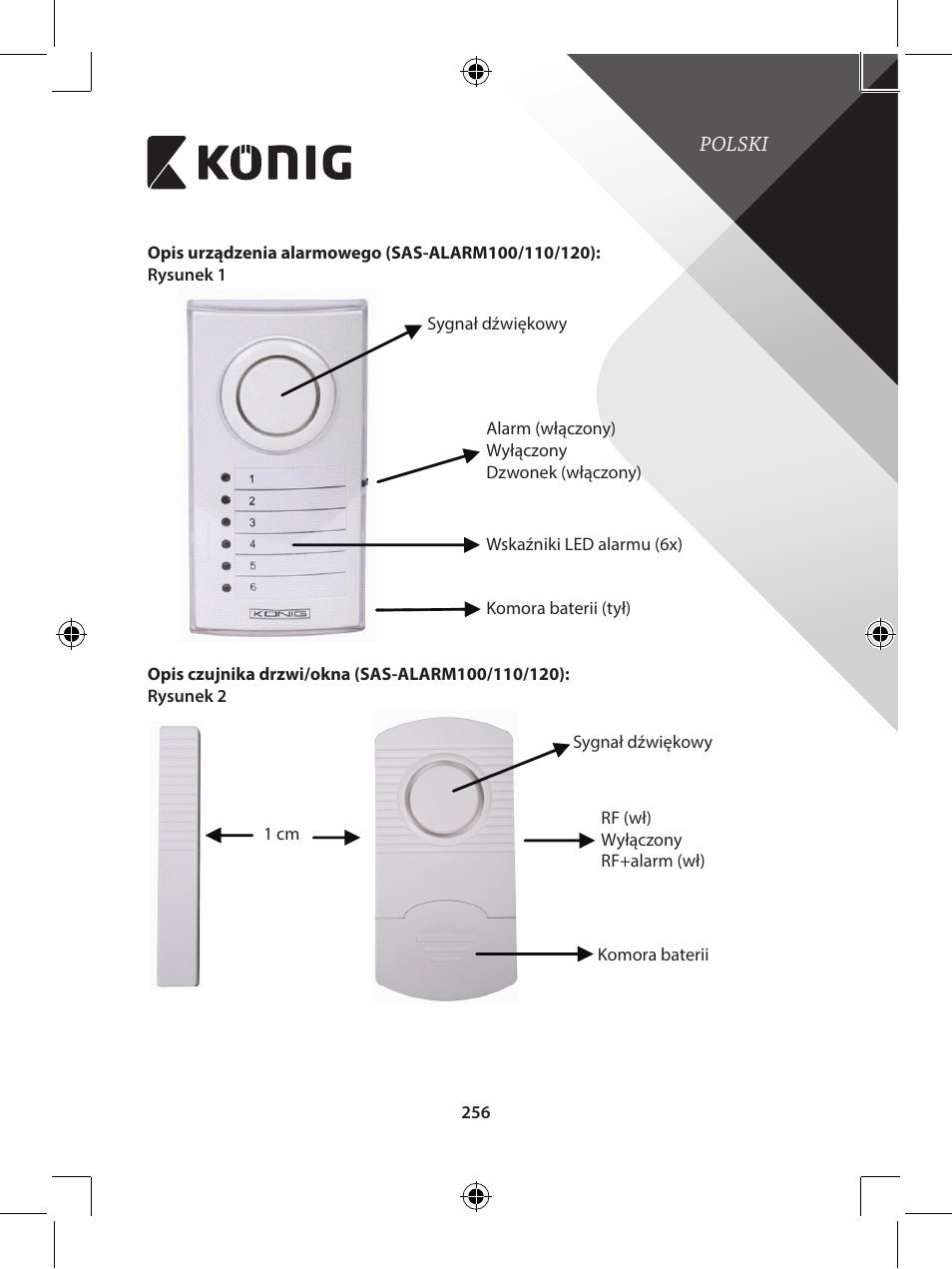 Konig Electronic Wireless alarm system User Manual | Page 256 / 276